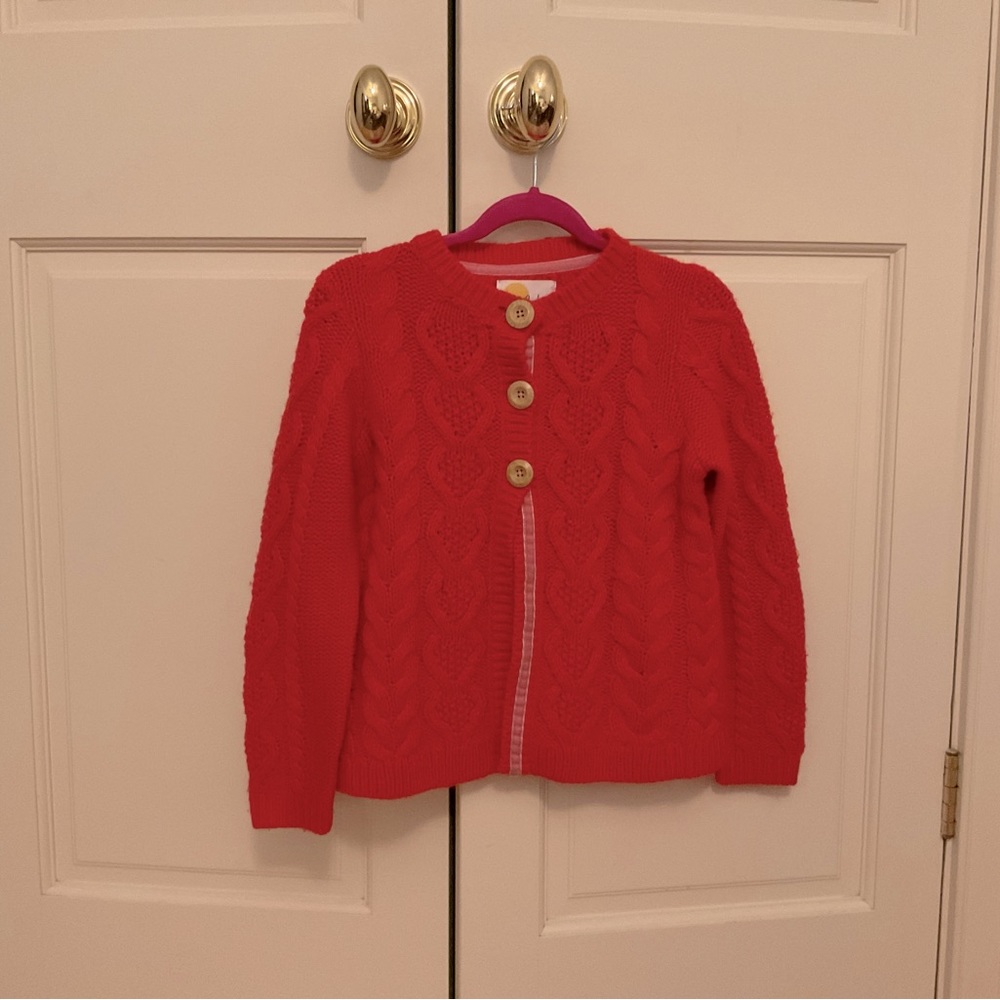 Red Boden 3 button cardigan
